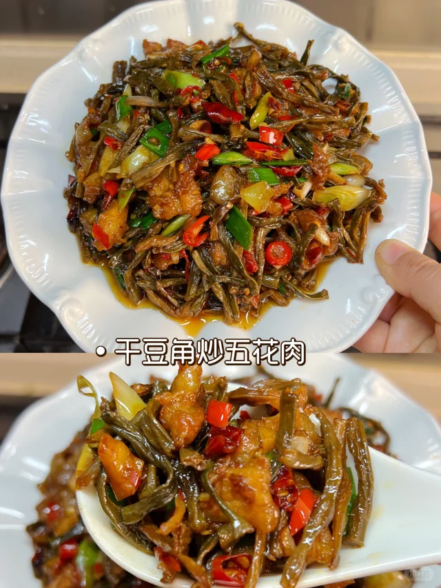 五花肉炒白不老的家常做法食材准备