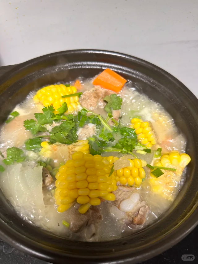 甜玉米排骨汤制作