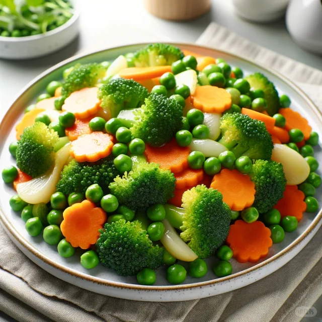 豌豆与其他蔬菜热量对比图